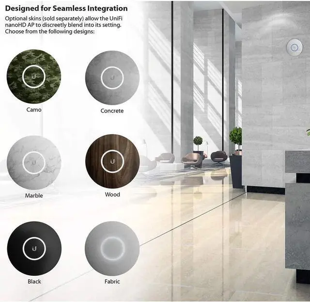 Alt view image 2 of 7 - Ubiquiti UniFi nanoHD Compact 802.11ac Wave2 MU-MIMO Enterprise Access Point ( UAP-NANOHD-US)
