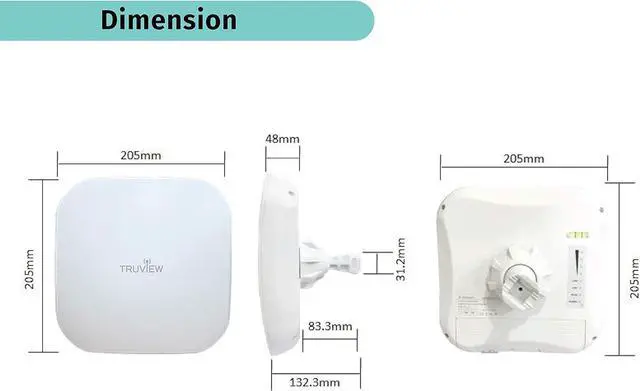 Alt view image 7 of 7 - [New Upgraded] VIEWISE Outdoor Wireless WiFi Bridge, Point to Point or Point to Multi-Point, EZ Setup via Dip Switches, 5GHz, 150Mbps 48V PoE (5GHz / 150Mbps)