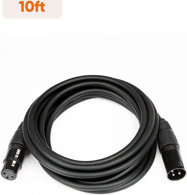 Alt view image 7 of 7 - XLR Cable,Xiaogan 10FT 3PIN XLR Male to Female Balanced Microphone Cable for Recording Applications,Mixers,Speaker Systems,DMX Lights.Black