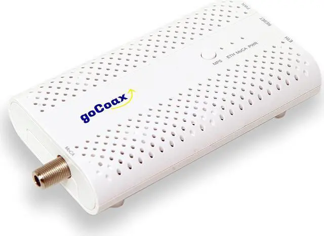 Main image of goCoax MoCA 2.5 Adapter with 2.5GbE Ethernet Port. MoCA 2.5. 1x 2.5GbE Port. Provide 2.5Gbps Bandwidth with existing coaxial Cables. White(Single, MA2500C)