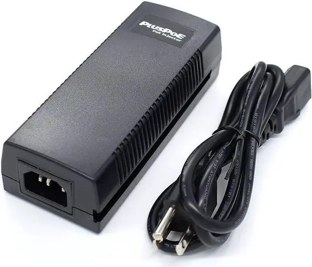 Alt view image 2 of 5 - 48 Volt Power Over Ethernet PoE Injector Adapter with 2-Ports PoE Out Max 48 watts for 2 IP Cameras, VOIP Phones or Access Points and Other 10/100M 802.3af Devices