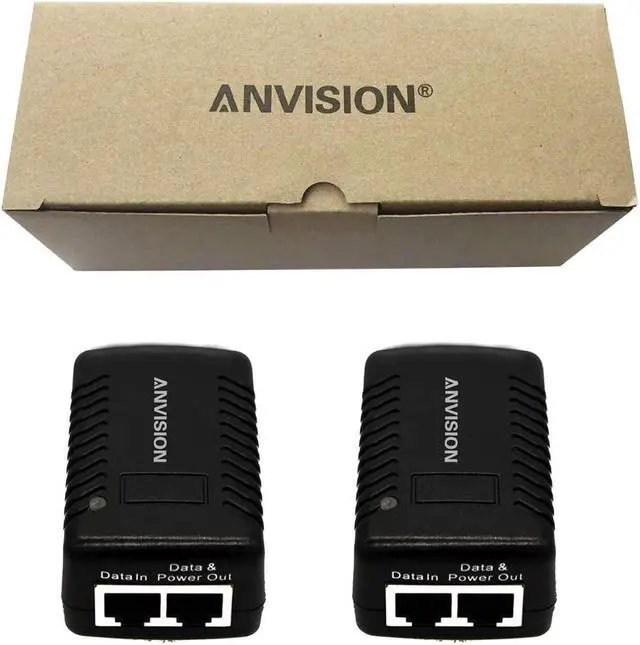 Alt view image 7 of 7 - 2-Pack 48V 0.5A PoE Power Adapter Supply Injector Ethernet with Wall Plug, IEEE 802.3af Compliant, 10/100Mbps, for IP Voip Phones Cameras AP and More