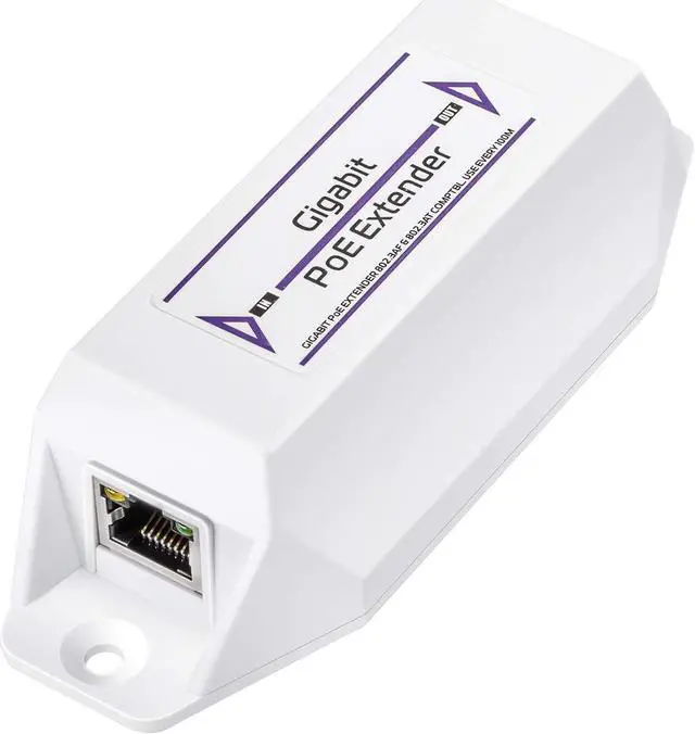 Main image of Miracles PoE10 Gigabit PoE+ Extender, 1 Port 10/100/1000 Mbps, PoE Amplifier, Repeater, Wall Mount, Daisy Chain, Corresponds to IEEE 802.3at / 802.3af, Plug and Play