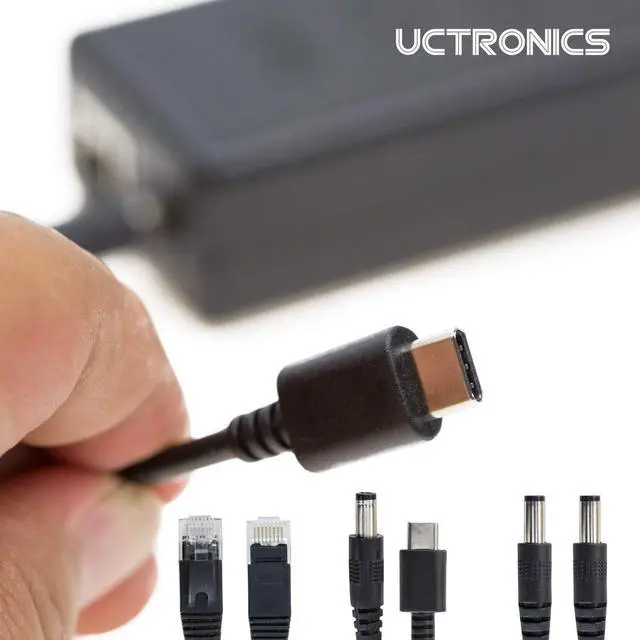 Alt view image 3 of 6 - UCTRONICS PoE Splitter 5V 4A for Raspberry Pi 4 and Jetson Nano, Active PoE+ to Barrel Jack or PoE to USB-C PoE Adapter, IEEE 802.3at/af Compliant