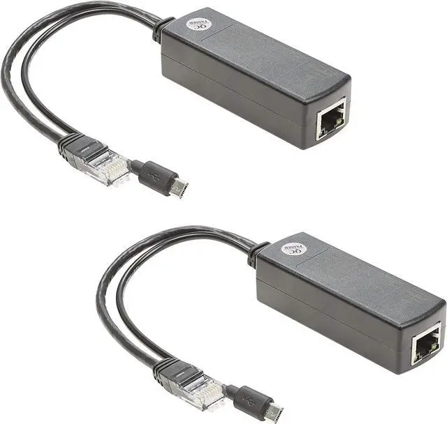 Main image of UCTRONICS for Raspberry Pi PoE Splitter 5V [2-Pack] - Active PoE to Micro USB Adapter, IEEE 802.3af Compliant, for Tablets, Dropcam and Raspberry Pi 2/3, and More