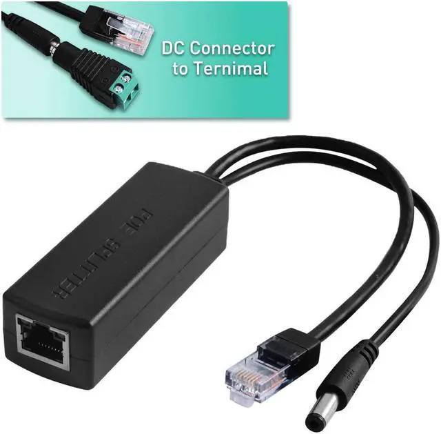Alt view image 4 of 7 - GeeekPi Gigabit PoE Splitter, 48V to 12V Ethernet Adapter,IEEE 802.3af Compliant 10/100/1000Mbps PoE Splitter for IP Camera,Wireless Access Point and VoIP Phone
