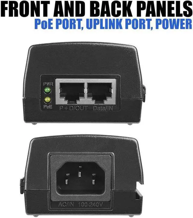 Alt view image 2 of 6 - BV-Tech Gigabit Power Over Ethernet PoE+ Injector | 30W | Plug & Play | up to 325 Feet
