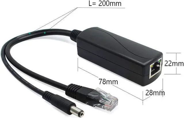 Alt view image 3 of 6 - ANVISION 2-Pack Gigabit PoE Splitter, 48V to 12V 2A Ethernet Adapter, for Security Camera, AP, Voip and More, AV-PS12-G