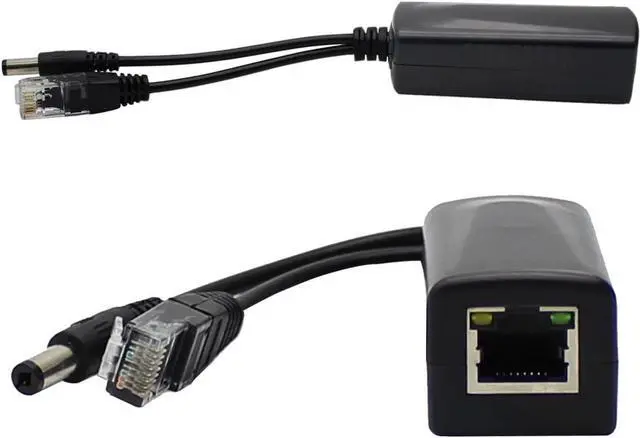 Alt view image 2 of 5 - 4-Pack 12V DC Output Active PoE Splitter Adapter, IEEE 802.3af, 10/100Mbps, for IP Camera AP Voip Phone and More, AV-PS12