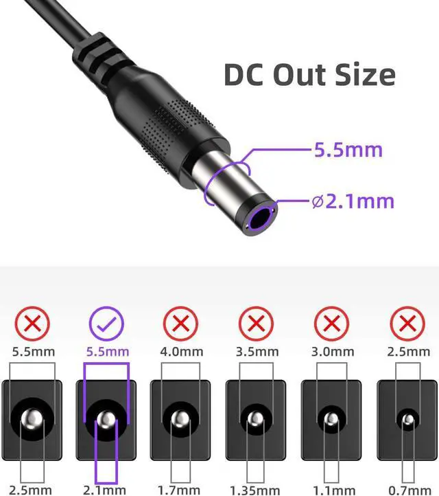 Alt view image 3 of 7 - Hitlights 110VAC to 12 VDC 2-Amp 24-watt LED Power Adapter Transformer