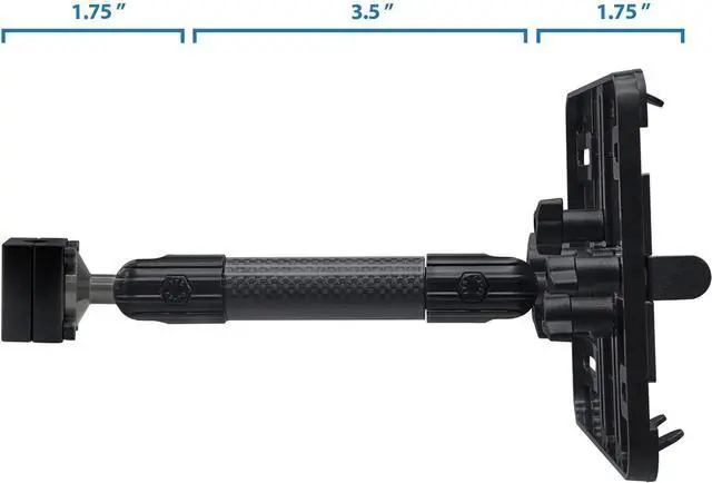 Alt view image 7 of 7 - Premium Car Headrest Tablet Holder with Adjustable Arm, Heavy Duty Carbon Fiber Car Tablet Mount for iPad, Galaxy, & Fire Tablets (MI-7311)