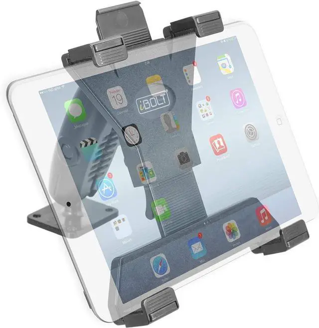Alt view image 2 of 6 - iBOLT TabDock BizMount AMPS Tablet Drill Base Mount 7-10" Metal for Trucks