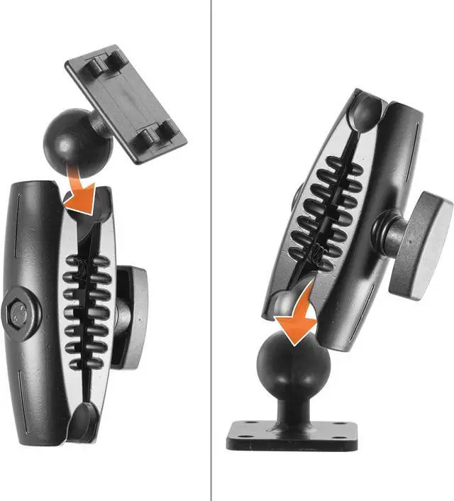 Alt view image 3 of 6 - iBOLT TabDock BizMount AMPS Tablet Drill Base Mount 7-10" Metal for Trucks