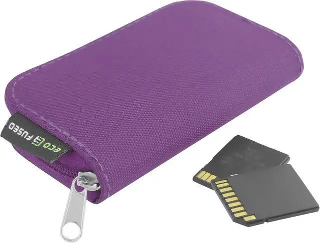 Alt view image 3 of 7 - Eco-Fused Memory Card Case - Fits up to 22x SD, SDHC, Micro SD, Mini SD and 4X CF - Holder with 22 Slots (Purple / 22 Slots - 1 Pack)