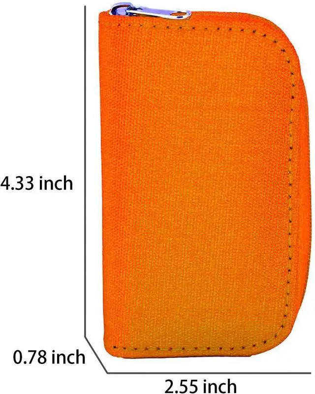 Alt view image 4 of 7 - Memory Card Case - Carrying Case Suitable for Micro SD, Mini SD and 4X CF, Card Holder Bag Wallet for Media Storage Organization (Orange)