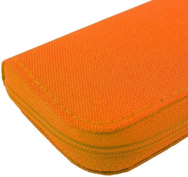 Alt view image 5 of 7 - Memory Card Case - Carrying Case Suitable for Micro SD, Mini SD and 4X CF, Card Holder Bag Wallet for Media Storage Organization (Orange)