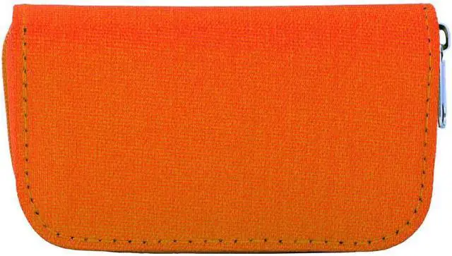 Alt view image 6 of 7 - Memory Card Case - Carrying Case Suitable for Micro SD, Mini SD and 4X CF, Card Holder Bag Wallet for Media Storage Organization (Orange)