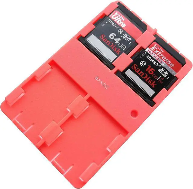 Alt view image 4 of 5 - Bandc 2pcs Red Sd/sdhc/sdxc Card Storage Holder Case (Memory Card Not Included)