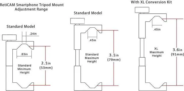 Alt view image 5 of 6 - Smartphone Tripod Mount - Metal Universal Smart Phone Tripod Adapter Including Both Standard and XL Mounting Kits