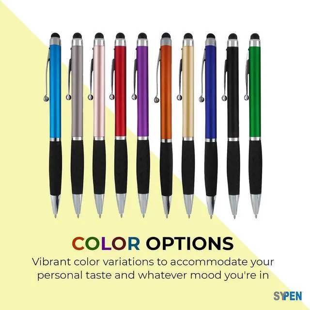 Alt view image 5 of 6 - Stylus Pens -2 in1 Capactive Touch Screen with Ballpoint Writing Pen Sensitive Stylus Tip For Your iPad iPhone Samsung Galaxy & All Smart Devices -Metallic Barrel - Assorted Colors Comfy Grips,36 Pack