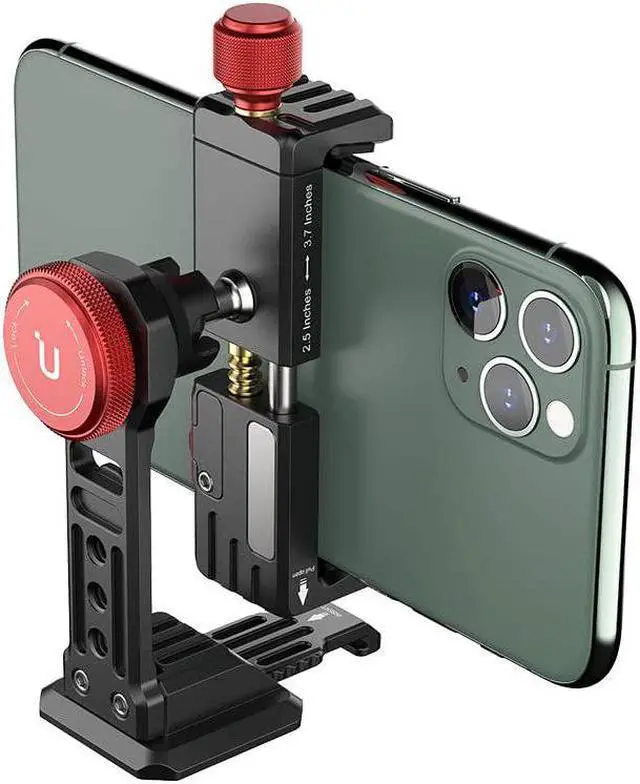 Main image of Cell Phone Tripod Mount, ULANZI ST-14 Smartphone Tripod Mount Adapter Aluminum with Cold Shoe, 360° Cell Phone Stand Holder Clamp for iPhone16 15 14 13 12 11 Max Pro iPhone X XR Xs 6 7 Plus