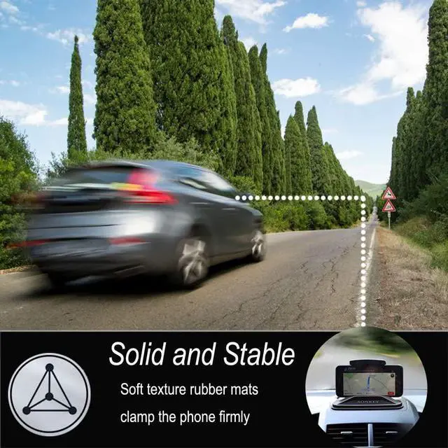 Alt view image 2 of 7 - Cell Phone Holder for Car Dashboard Anti-Slip Vehicle GPS Car Mount Universal for All Smartphones Compatible iPhone XR XS Max X 8 7 6S Plus Galaxy S10/S9 Plus S8 Note 9/8 LG V30 Pixel 3 XL
