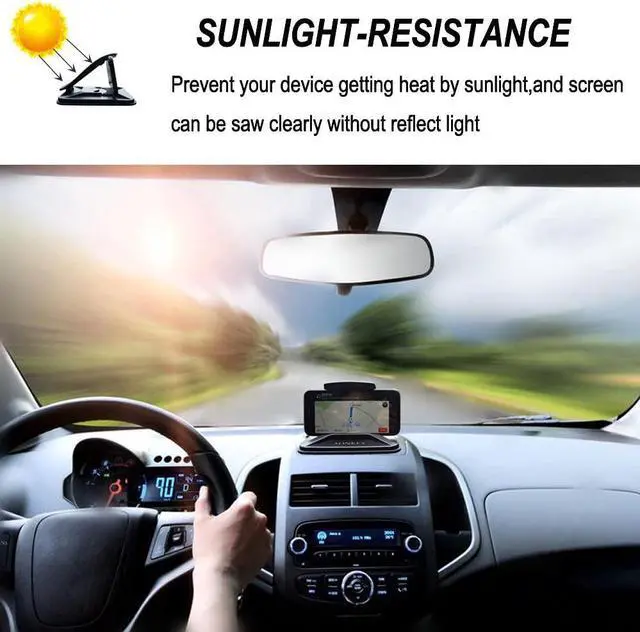 Alt view image 3 of 7 - Cell Phone Holder for Car Dashboard Anti-Slip Vehicle GPS Car Mount Universal for All Smartphones Compatible iPhone XR XS Max X 8 7 6S Plus Galaxy S10/S9 Plus S8 Note 9/8 LG V30 Pixel 3 XL