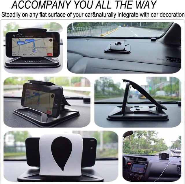 Alt view image 6 of 7 - Cell Phone Holder for Car Dashboard Anti-Slip Vehicle GPS Car Mount Universal for All Smartphones Compatible iPhone XR XS Max X 8 7 6S Plus Galaxy S10/S9 Plus S8 Note 9/8 LG V30 Pixel 3 XL