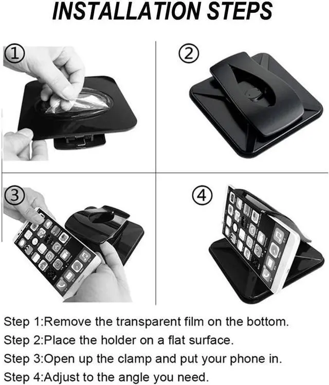 Alt view image 7 of 7 - Cell Phone Holder for Car Dashboard Anti-Slip Vehicle GPS Car Mount Universal for All Smartphones Compatible iPhone XR XS Max X 8 7 6S Plus Galaxy S10/S9 Plus S8 Note 9/8 LG V30 Pixel 3 XL