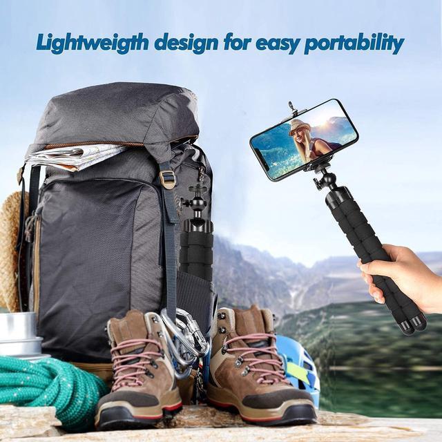 Alt view image 6 of 7 - Phone Tripods, Flexible Tripods and Portable Adjustable Tripod with Wireless Remote, Compatible with iPhone/Android Phones, Mini Camera Tripod Stand for Cell Phone DSLR GoPro