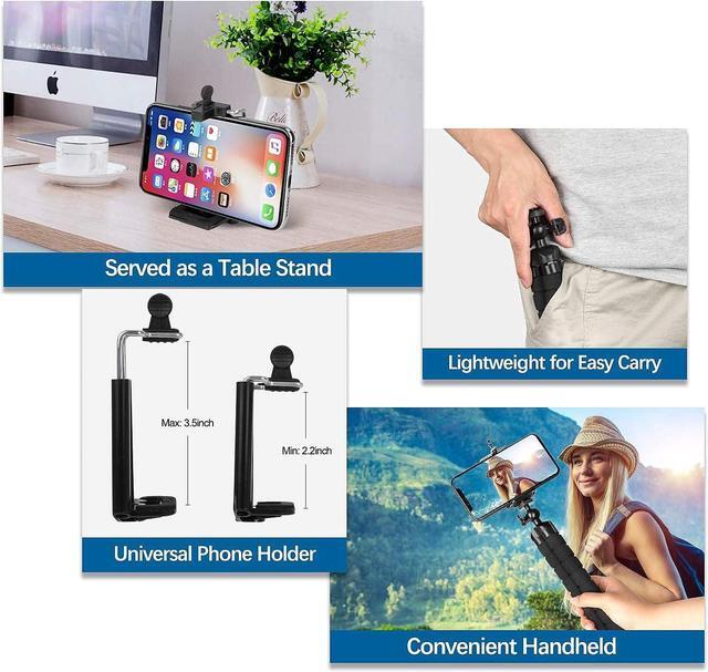 Alt view image 7 of 7 - Phone Tripods, Flexible Tripods and Portable Adjustable Tripod with Wireless Remote, Compatible with iPhone/Android Phones, Mini Camera Tripod Stand for Cell Phone DSLR GoPro