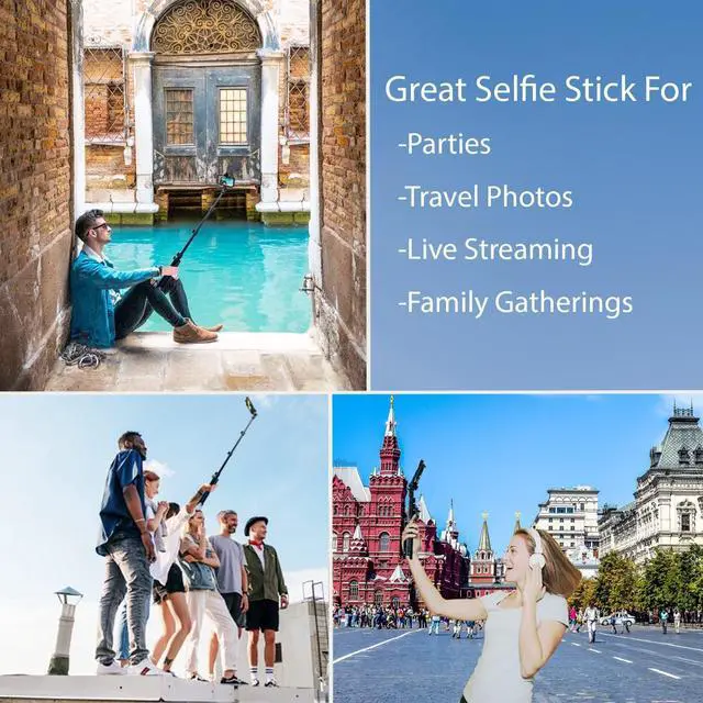 Alt view image 2 of 7 - Fugetek 51" Professional Selfie Stick Tripod, 100% All Aluminum Stick & Legs, Lightweight, Detachable Bluetooth Remote, Portable All in One, Compatible with iPhone & Android, Non Skid Feet, Black