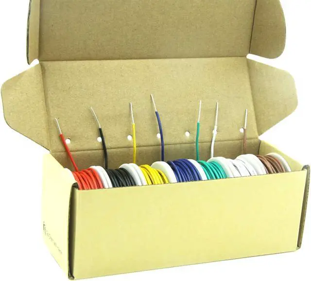 Alt view image 4 of 5 - 20awg Solid Wire kit Electrical Wire Cable 7 Colors 23ft Each spools 20 Gauge UL1007 Tinned Copper Hook up Wire kit breadboard Wire for DIY