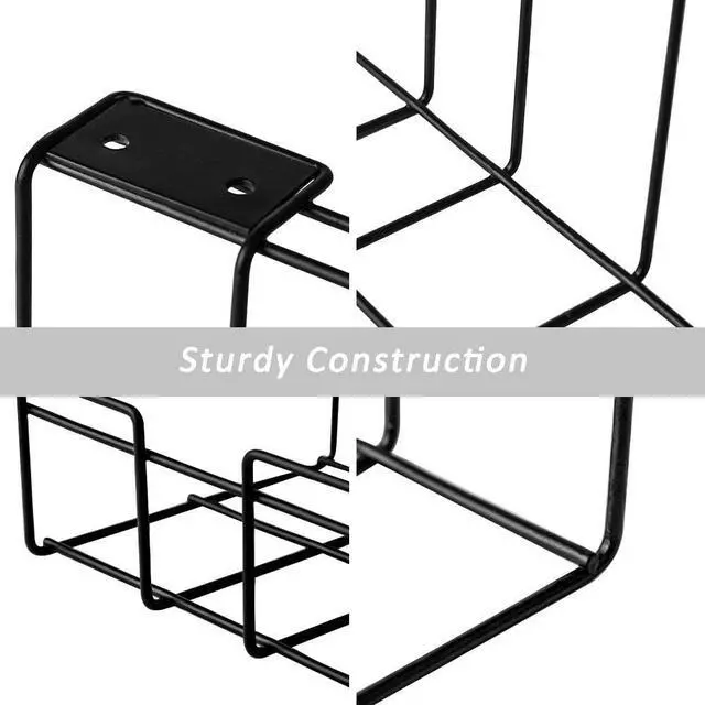 Alt view image 5 of 7 - Under Desk Cable Management Tray 2 Packs, 16 inches Under Table Cord Organizer for Wire Management, Metal Wire Cable Mesh Holder for Desks, Offices and Kitchens (Black)