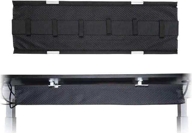 Main image of Ergo Mesh Cable Manager, Ergonomic Cord Organizer for Height Adjustable Desks (Black)