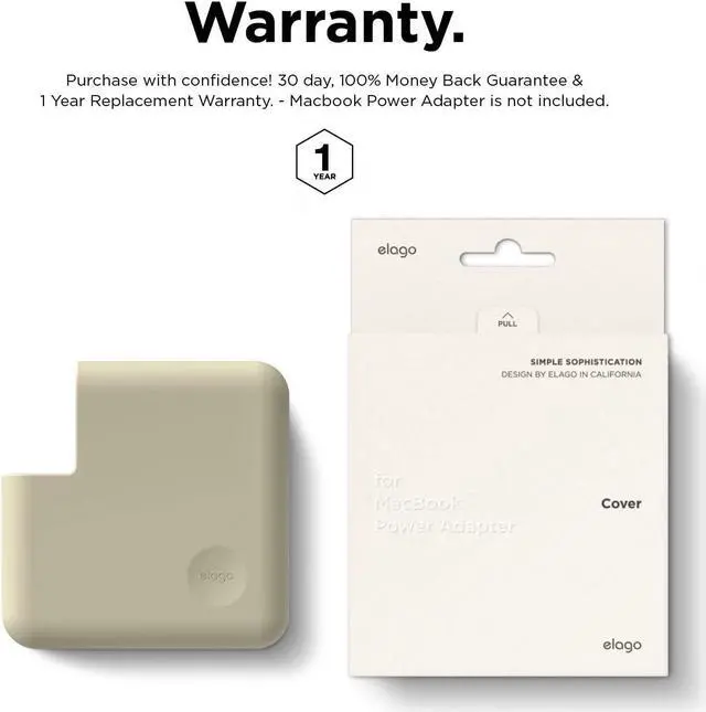 Alt view image 7 of 7 - elago Charger Cover Compatible with Apple MacBook Pro 14 inch 2021 M1 Pro 8-core, 13 inch 2016-2020[A2159/A1706/A1989/A1708/A2251] and MacBook Pro 13 inch Retina 2012-2015[A1502/A1425][ClassicWhite]
