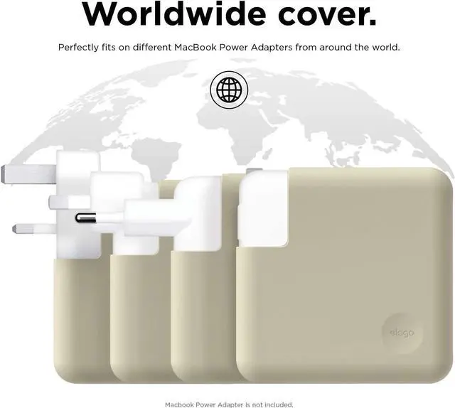 Alt view image 5 of 7 - elago Charger Cover Compatible with Apple MacBook Pro 14 inch 2021 M1 Pro 8-core, 13 inch 2016-2020[A2159/A1706/A1989/A1708/A2251] and MacBook Pro 13 inch Retina 2012-2015[A1502/A1425][ClassicWhite]