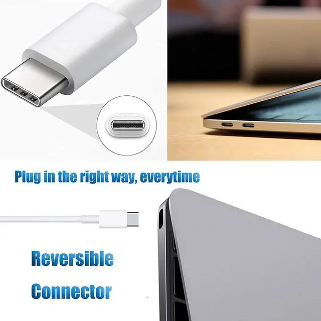 Alt view image 7 of 7 - HSAOEFP 100w USB C Charging Cable, Replacement USB C to Type C Charger Cord Compatible with MacBook Pro 16 Inch 15 Inch New Air 13 Inch 5A Fast Charging 6.6ft