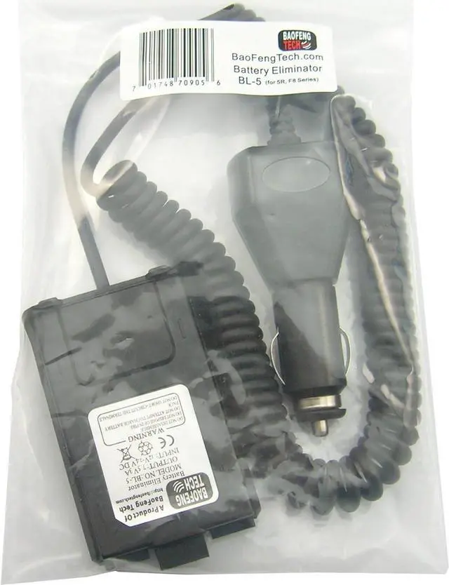 Alt view image 3 of 3 - BTECH, BaoFeng BL-5 Battery Eliminator for for BF-F8HP, UV-5X3, and UV-5R Radios