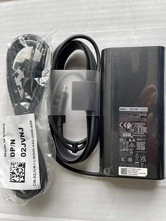 Alt view image 2 of 7 - New Laptop Charger 90W watt USB Type C(USB-C) AC Power Adapter Include Power Cord for Dell XPS 13Precision 3540,Latitude 3400,3500, 5289,5300 2in1,7400 2in1,7300, 7390 2in1, 7200 2in1,5400,0TDK33