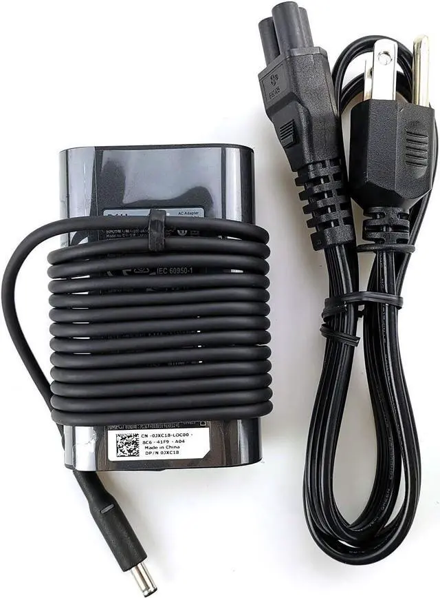 Alt view image 2 of 6 - Dell Laptop Charger Slim 45W watt Power AC Adapter(Power Supply) Include Power Cord for Dell XPS 13 9333 9343 9350 9360 9370,LA45NM131 DA45NM131