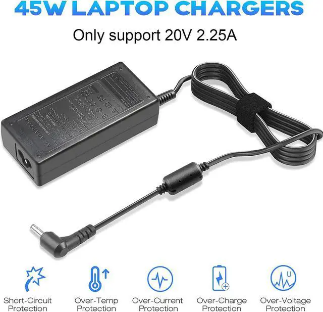 Alt view image 2 of 7 - TREE.NB 45W AC Adapter Power Charger for Lenovo Yoga 710 11 14 15 Flex 4 1130 1470 Lenovo Ideapad 710 100 110 110s Laptop Power Supply Cord
