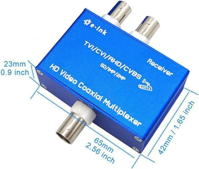 Alt view image 6 of 7 - E-link 2CH CVI AHD TVI Coaxial Multiplexer, HD Analog Camera CCTV Video Multiplexer Over Single Coax Cable up to 1300ft