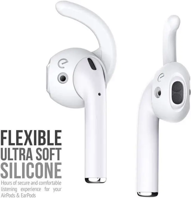 Alt view image 4 of 7 - KeyBudz EarBuddyz 2.0 Ear Hooks and Covers Accessories Compatible with  AirPods Gen 1 & 2 or EarPods Headphones/Earphones/Earbuds (3 Pairs) (Clear)