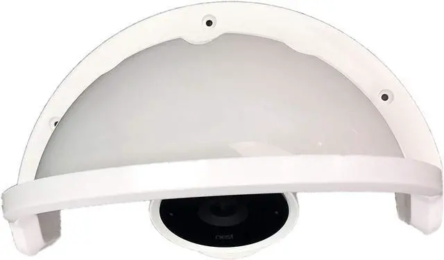 Alt view image 4 of 6 - Universal Sun Rain Shade Camera Cover Shield for Nest/Ring/Arlo/Dome/Bullet Outdoor Camera - White (2)