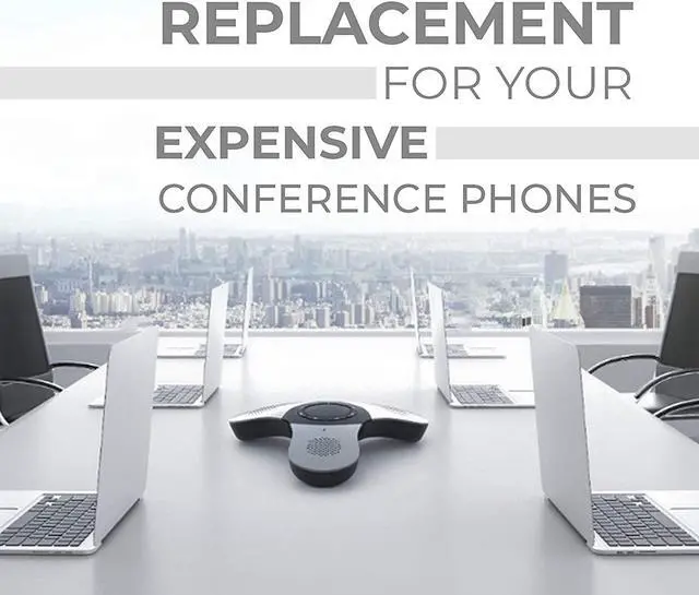 Alt view image 6 of 7 - Skywin Bluetooth Conference Speaker with Microphone, Portable Wireless Speaker for Office Desk, Computer, and Laptop, Bluetooth Microphone for Conference Room, Home Office, and PC, Smart Speakerphone