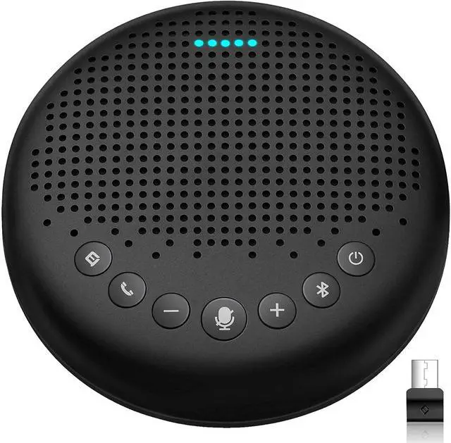 Alt view image 2 of 7 - Luna Speakerphone+Daisy Chain Cable - Luna Computer Speaker with Microphone 2pcs w/Cable, Conference Microphone for Home Office & Meeting up to 12 People, Speakerphone Idea for Business Gift Black