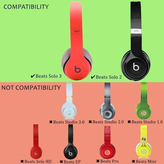 Alt view image 3 of 5 - Replacement Earpad Cover Ear Cushion Pads Compatible with Solo 2.0 3.0 Headphones by Dr. Dre 1 Pair (Light Pink)