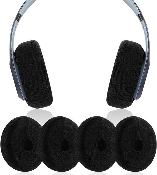 Main image of Earpads Sweater Cover Protectors with Stretchable Knit Fabric for Beats Studio 3/2  QC35 25 15 Headphones and Other Headsets with 3-4 Inch Ear Cushions [ 2 Pairs ] (Black)