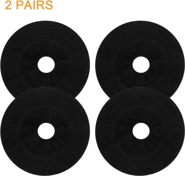 Alt view image 4 of 6 - Earpads Sweater Cover Protectors with Stretchable Knit Fabric for Beats Studio 3/2  QC35 25 15 Headphones and Other Headsets with 3-4 Inch Ear Cushions [ 2 Pairs ] (Black)